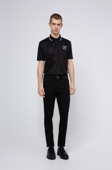 Koszula HUGO Polo Czarne Męskie (Pl46925)